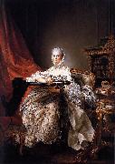 Francois-Hubert Drouais Portrait of Madame de Pompadour at her Tambour Frame oil painting reproduction